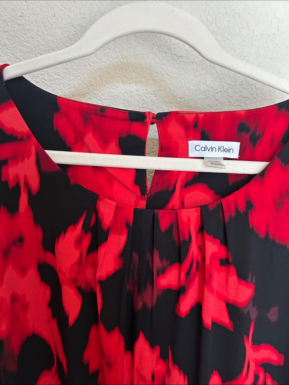 Calvin Klein Black Camisole with Red Floral Print - Picture 3 of 7